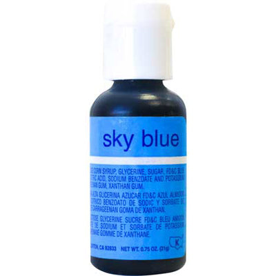 Chefmaster Sky Blue Liqua-Gel, .75 oz.