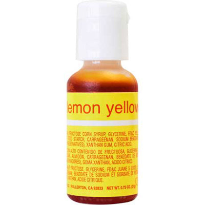 Chefmaster Lemon Yellow Liqua-Gel, .75 oz.